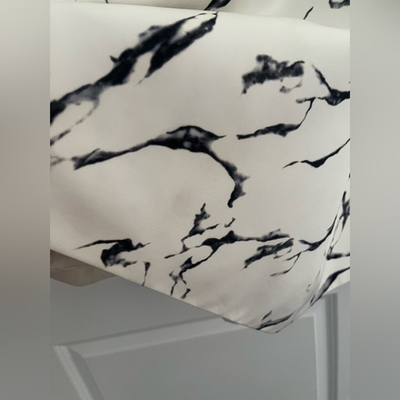 Lumier by Bariano crepe dress Sz. XS white marble print - Picture 10 of 10